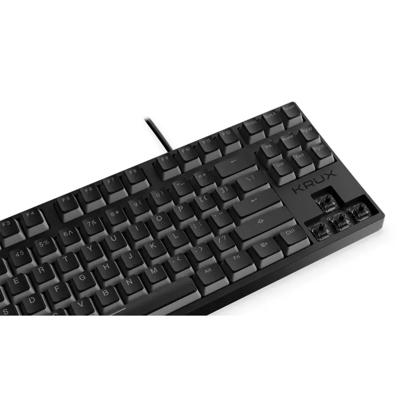 KRUX Atax PRO RGB klaviatūra, skirta žaidimams, USB, QWERTY, Anglų, Juoda, be skaitmenų dalies, mechaninė