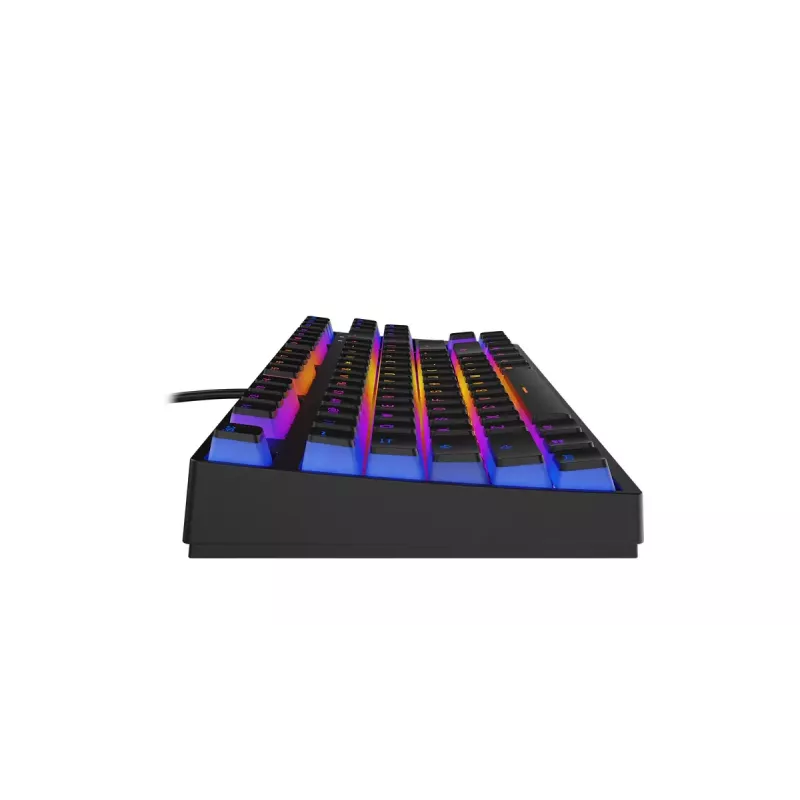 KRUX Atax PRO RGB klaviatūra, skirta žaidimams, USB, QWERTY, Anglų, Juoda, be skaitmenų dalies, mechaninė