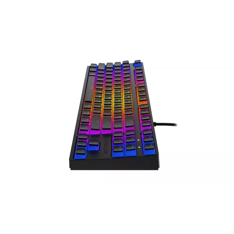 KRUX Atax PRO RGB klaviatūra, skirta žaidimams, USB, QWERTY, Anglų, Juoda, be skaitmenų dalies, mechaninė