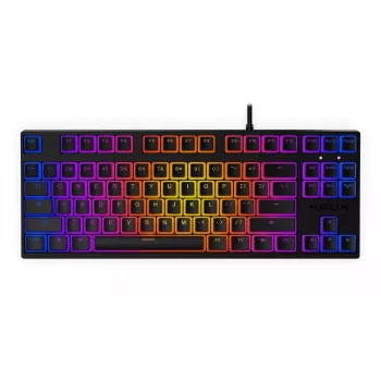 KRUX Atax PRO RGB klaviatūra, skirta žaidimams, USB, QWERTY, Anglų, Juoda, be skaitmenų dalies, mechaninė