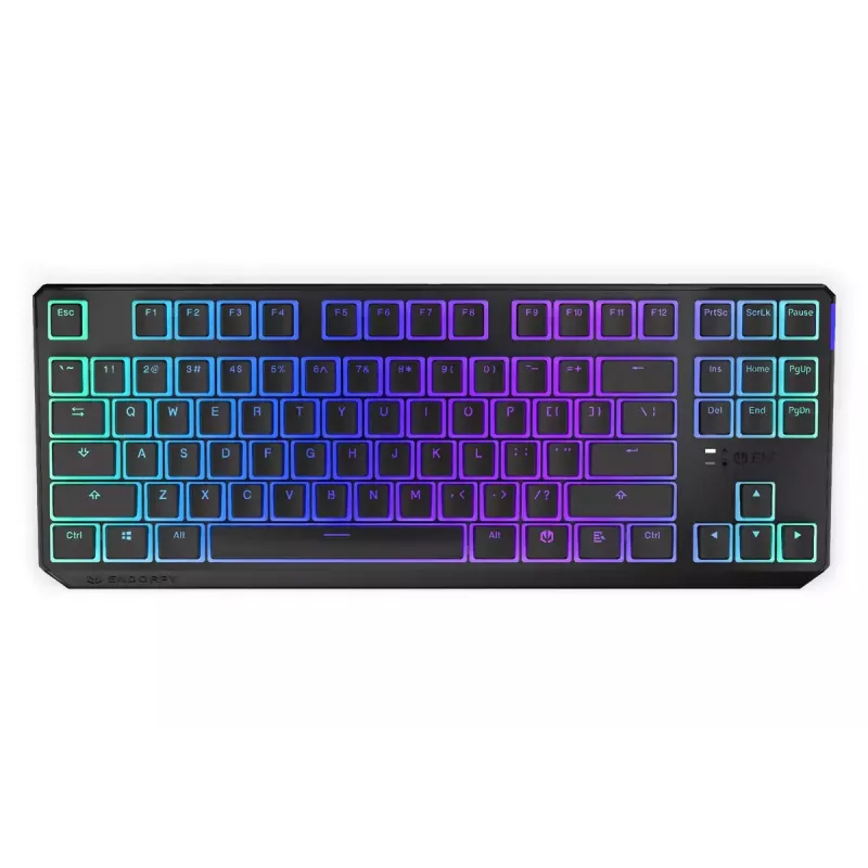Žaidimų klaviatūra ENDORFY TKL USB mechaninė 87 klavišai RGB juoda