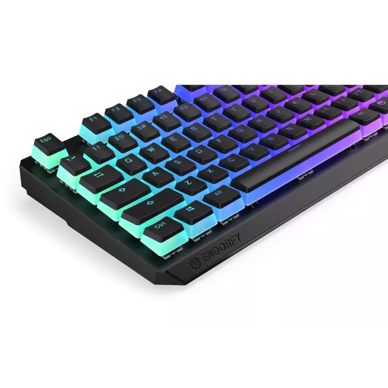 Žaidimų klaviatūra ENDORFY TKL USB mechaninė 87 klavišai RGB juoda