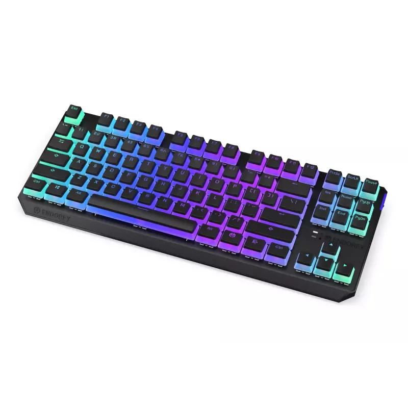 Žaidimų klaviatūra ENDORFY TKL USB mechaninė 87 klavišai RGB juoda