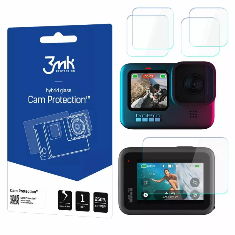 3MK Cam Protection 3MK HERO 9/10 Juoda 1 vnt.