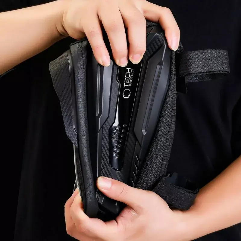 Dviračio laikiklis Tech-Protect V2 L juodas telefonams – vairo telefono laikiklis, reguliuojamo dydžio