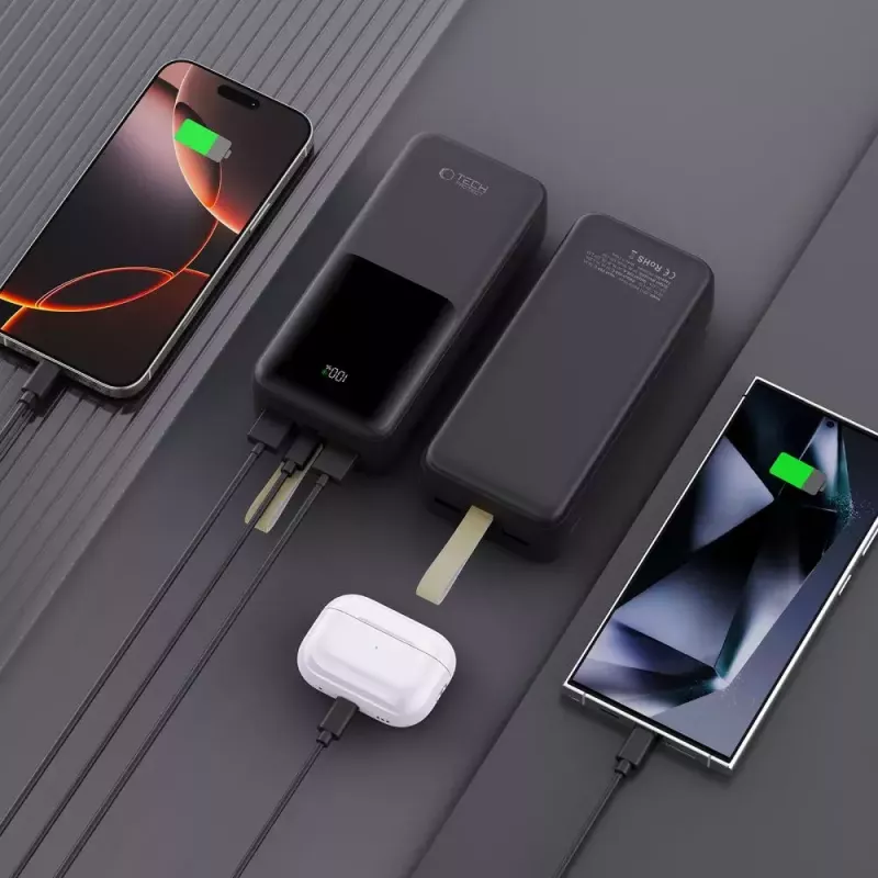 Nešiojamoji išorinė baterija TECH-PROTECT PB03 30000mAh
