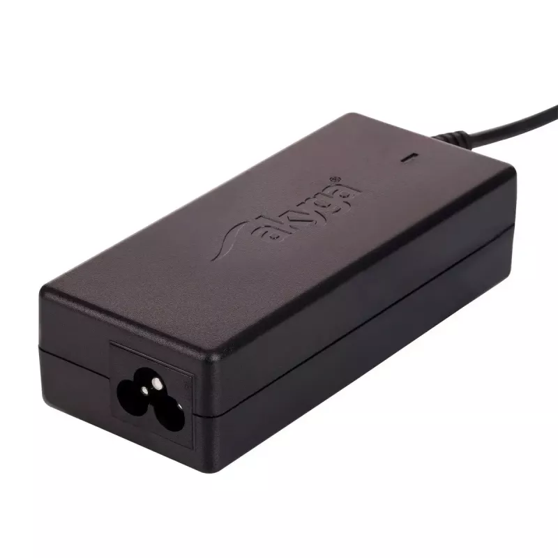 Nešiojamojo kompiuterio įkroviklis Akyga AK-ND-85, vidaus kintamosios srovės adapteris su 100–250 V įvestimi, 12 V 5 A išvestimi, 1,2 m kabeliu, juodas