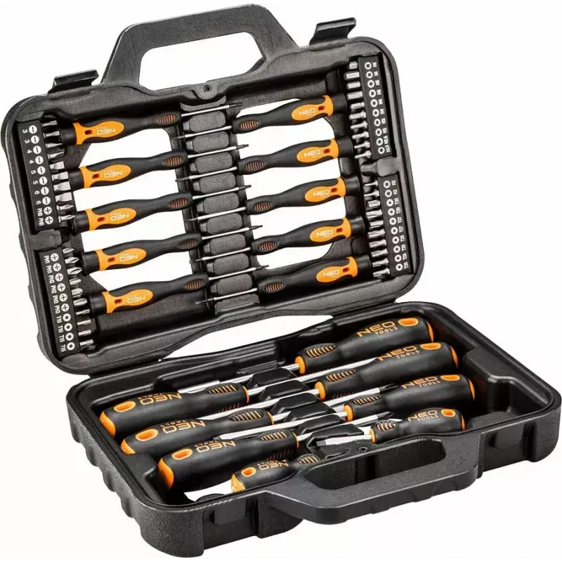 Nešiojamas įrankių dėklas NEO tools 04-211, patvari plastiko konstrukcija, nešimo rankena, kompaktiška saugykla