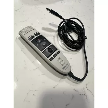 Mikrofonas Philips SpeechMike USB LFH3200 Juoda — stalinis diktofoninis mikrofonas, USB jungtis