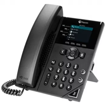 IP Phone Poly 250 Juoda 4 Lines LCD 2200-48820-025