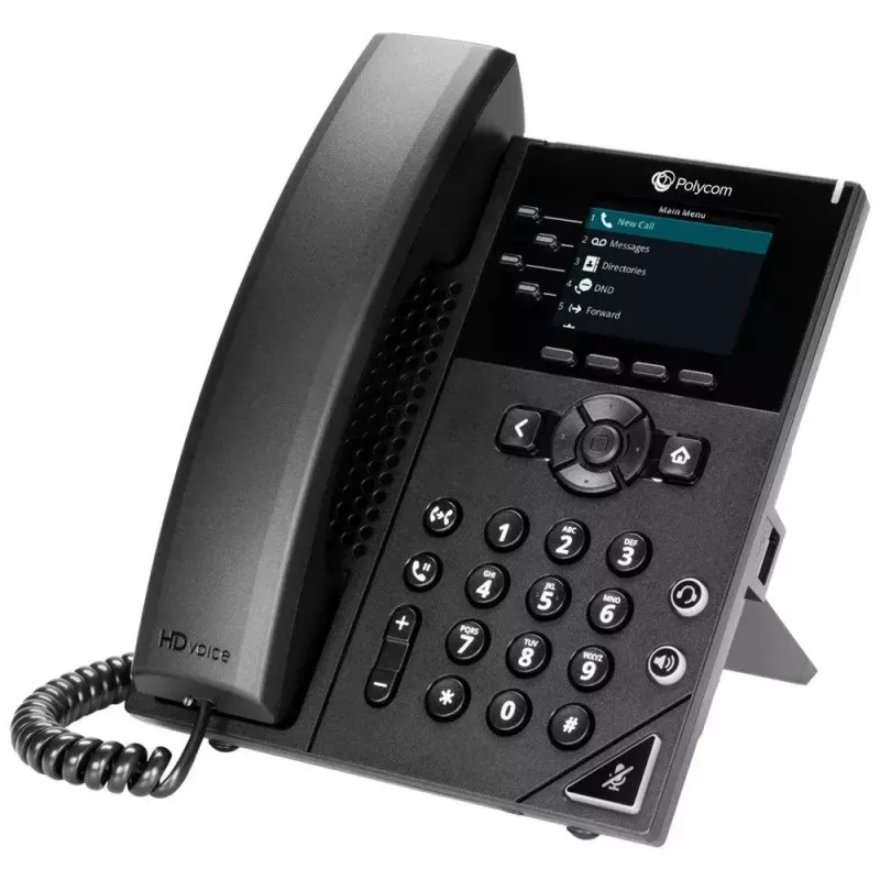 IP Phone Poly 250 Juoda 4 Lines LCD 2200-48820-025