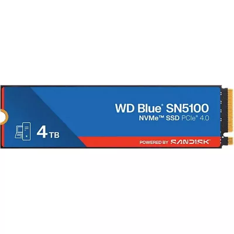 SSD SANDISK WD Blue SN5100 NVMe M.2 4TB — vidinis NVMe SSD, M.2 formos faktorius, 4 TB talpa