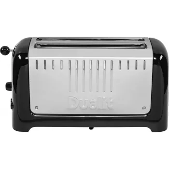 Skrudintuvas Dualit 2 Slot Lite Toaster LONG juodas — 2 lizdų nerūdijančio plieno skrudintuvas, reguliuojamas skrudinimo laipsnis