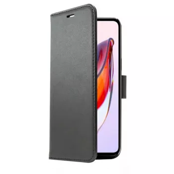 Dėklas-piniginė SCREENOR skirtas iPhone 15, 6,1 colio (15,5 cm), juodas, 3 kortelių kišenės, dirbtinė oda+TPU