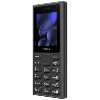 Mobilusis telefonas HMD Nokia 105 TA-1684 — paprastas funkcinis telefonas, dviejų SIM, violetinis