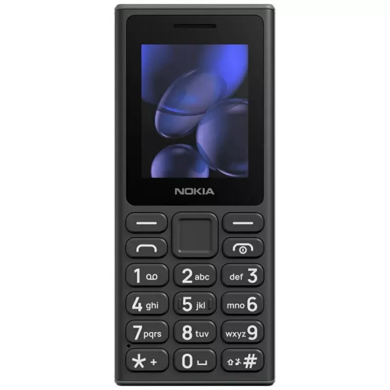 Mobilusis telefonas HMD Nokia 105 TA-1684 — paprastas funkcinis telefonas, dviejų SIM, violetinis