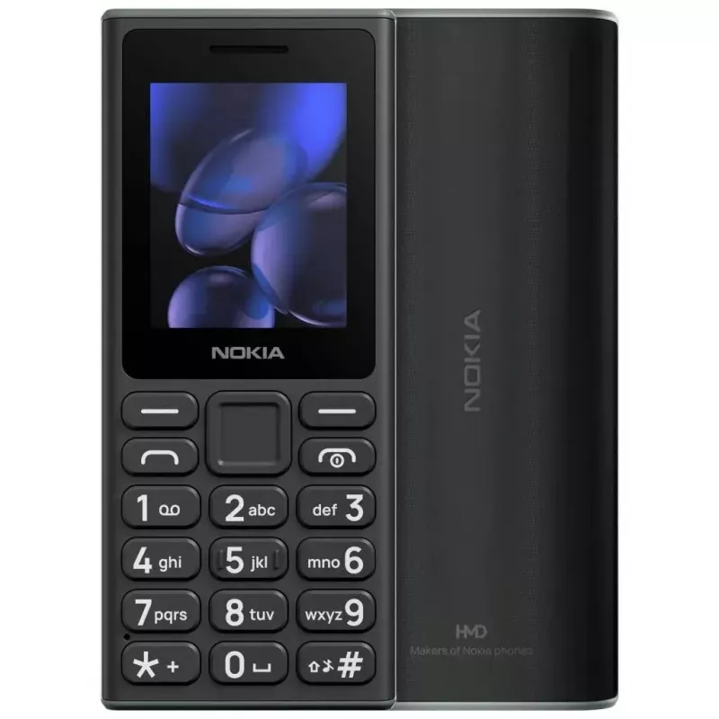 Mobilusis telefonas NOKIA 105 TA-1684 Dual SIM juodas — paprastas telefonas, 2024 m. modelis