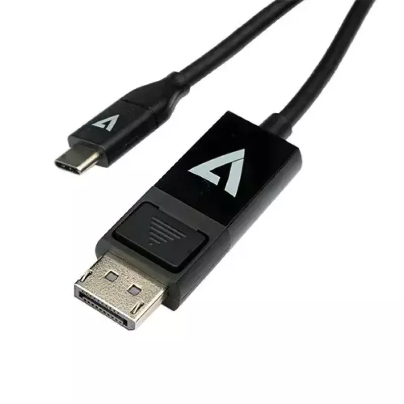Laido lyties keitiklis USB Type-C 3.2 Gen 1 DisplayPort juodas V7 V7UCDP-2M