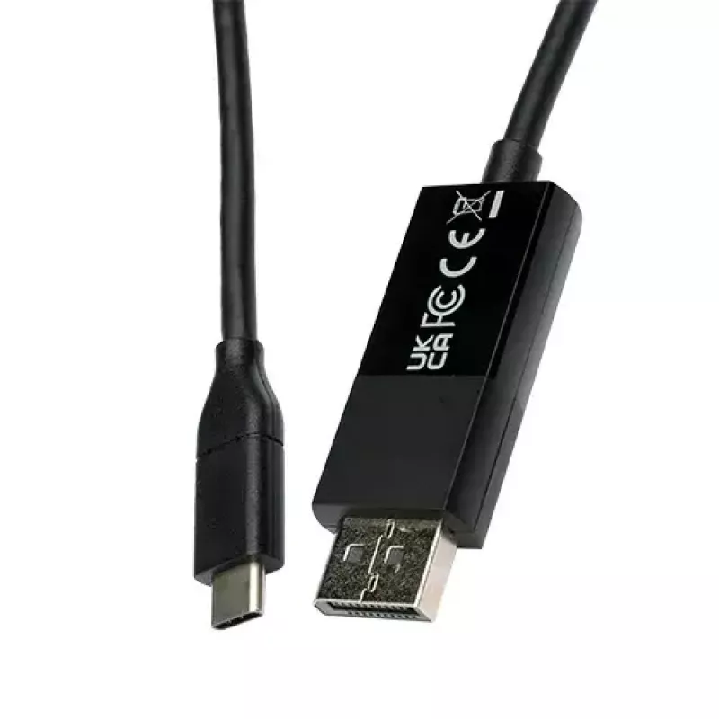 Laido lyties keitiklis USB Type-C 3.2 Gen 1 DisplayPort juodas V7 V7UCDP-2M