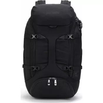 Keliautinė kuprinė Pacsafe EXP35 — juoda, perdirbtas poliesteris, 31×20×52 cm