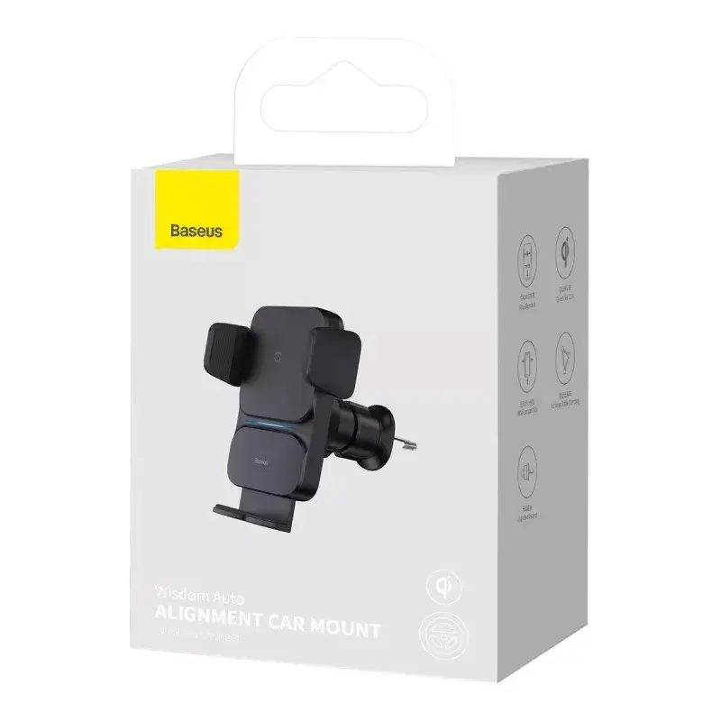 Aktyvus laikiklis Baseus Wisdom Car Mount belaidis įkroviklis