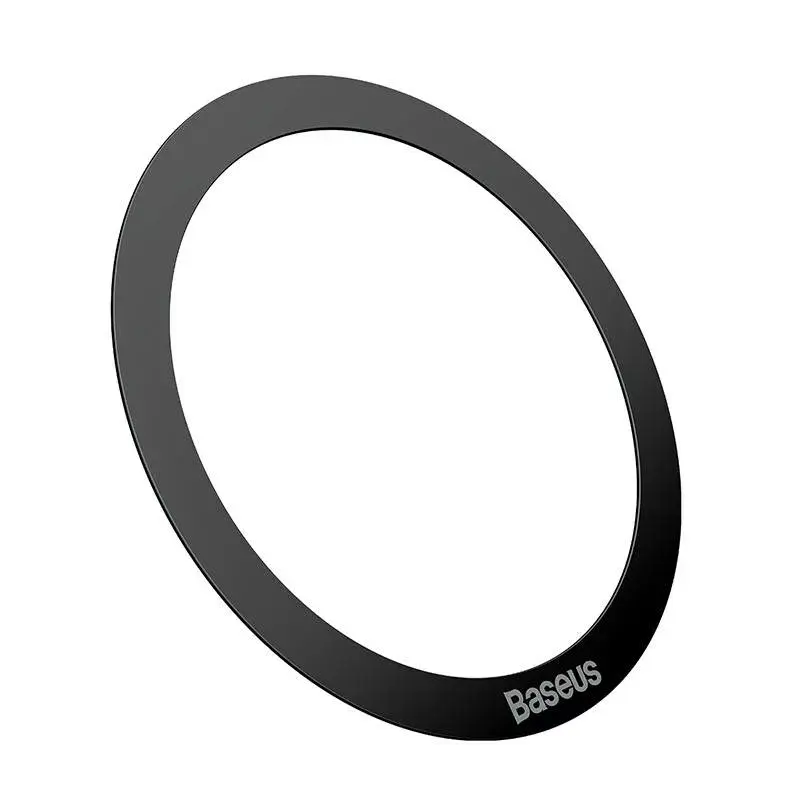 Magnetinis žiedas Baseus Halo MagSafe juodas — 2 vnt. magnetinių telefono žiedų laikiklių
