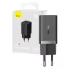 Baseus sieninis įkroviklis GaN5 40W, 2x USB C (Juoda)