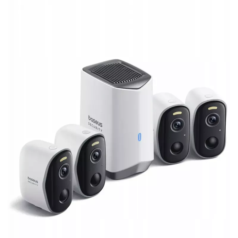 Lauko apsaugos kamerų rinkinys Baseus Security N1 Plus 2K — 4 kameros