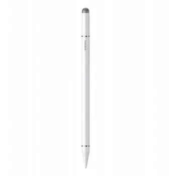 Stylus Baseus Smooth Writing III 3-in-1 magnetinė versija — pasyvus, baltas