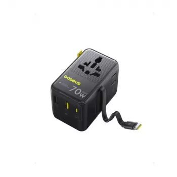 Charger Baseus EnerCore CG11 — Vidinis kintamosios srovės greitasis įkroviklis, 2x USB‑C, 1 m laidas, juodas