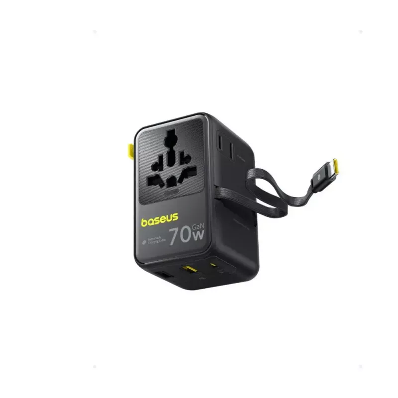 Charger Baseus EnerCore CG11 — Vidinis kintamosios srovės greitasis įkroviklis, 2x USB‑C, 1 m laidas, juodas