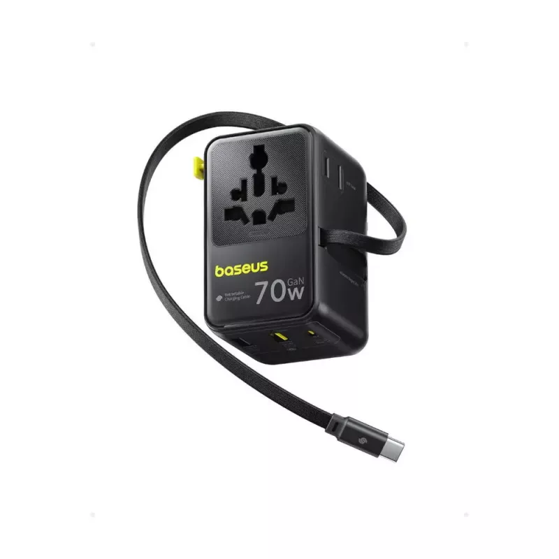 Charger Baseus EnerCore CG11 — Vidinis kintamosios srovės greitasis įkroviklis, 2x USB‑C, 1 m laidas, juodas