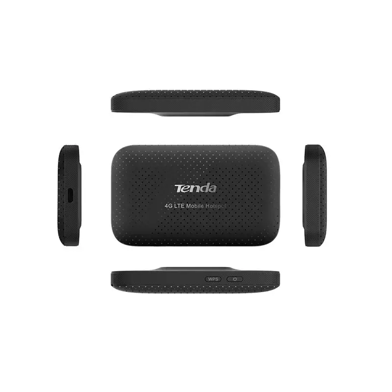 Nešiojamasis maršrutizatorius TENDA 4G185 — Vienos juostos 2,4 GHz, Wi‑Fi 4 (802.11n), LTE 4G, iki 150 Mbps, SIM lizdas, USB, 2 vidinės antenos, maitinamas baterijomis