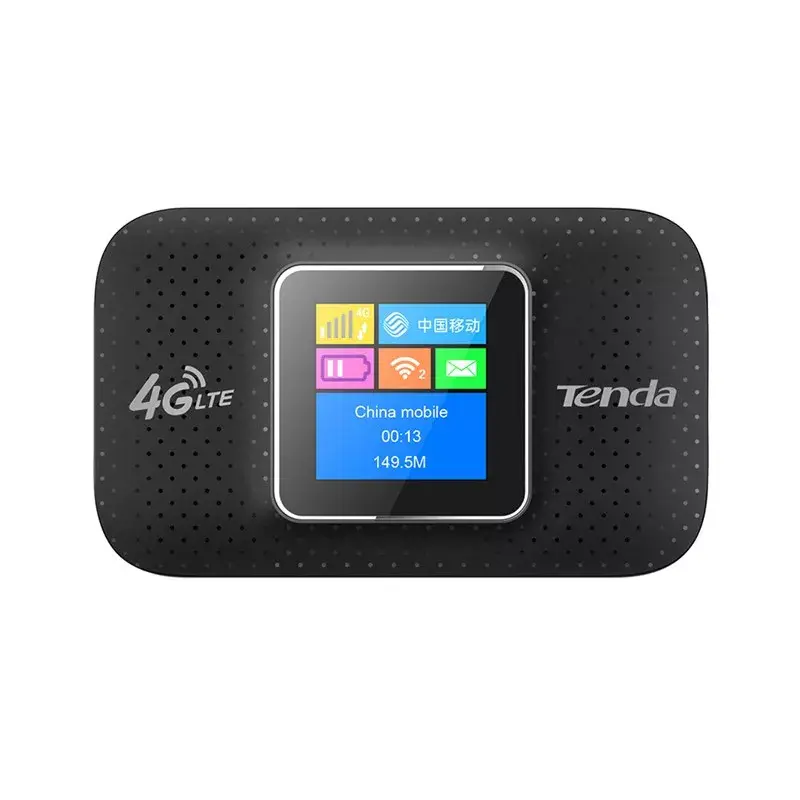 Nešiojamasis maršrutizatorius TENDA 4G185 — Vienos juostos 2,4 GHz, Wi‑Fi 4 (802.11n), LTE 4G, iki 150 Mbps, SIM lizdas, USB, 2 vidinės antenos, maitinamas baterijomis