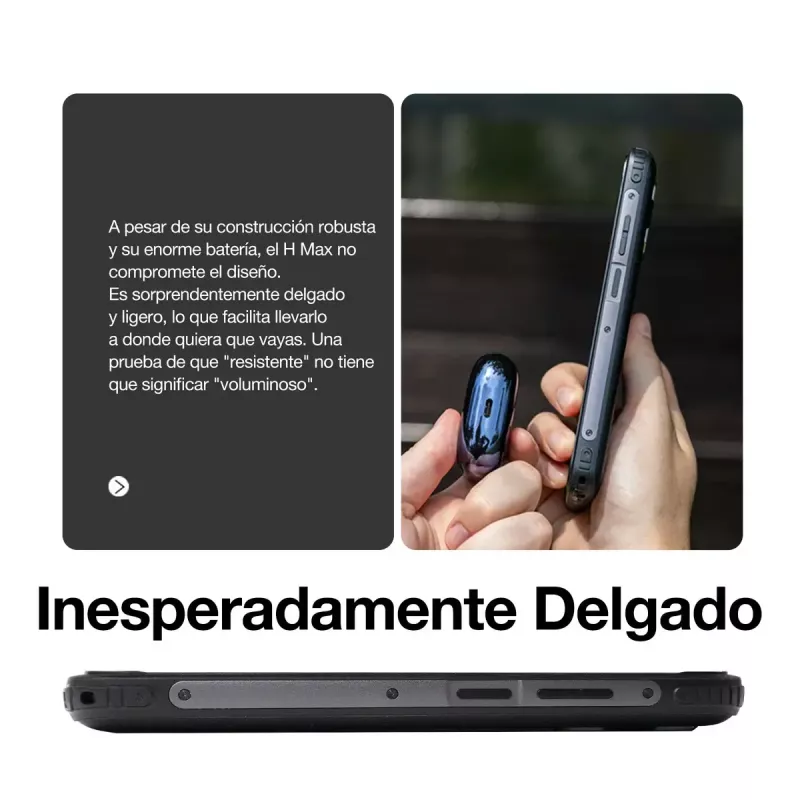 Išmanusis telefonas AGM H Max — 6.56 colio ekranas, Android 14, 4 GB RAM, 256 GB, Dual SIM, 10000 mAh, IP68, juoda