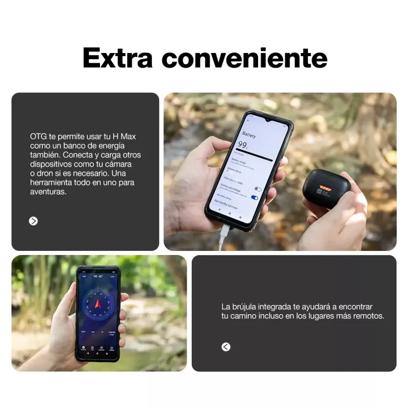 Išmanusis telefonas AGM H Max — 6.56 colio ekranas, Android 14, 4 GB RAM, 256 GB, Dual SIM, 10000 mAh, IP68, juoda