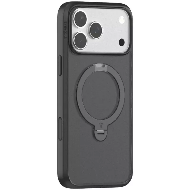 Telefono dėklas Torras, skirtas iPhone 17 Pro — SPIN SERIES, juodas, modelis X00FX2391