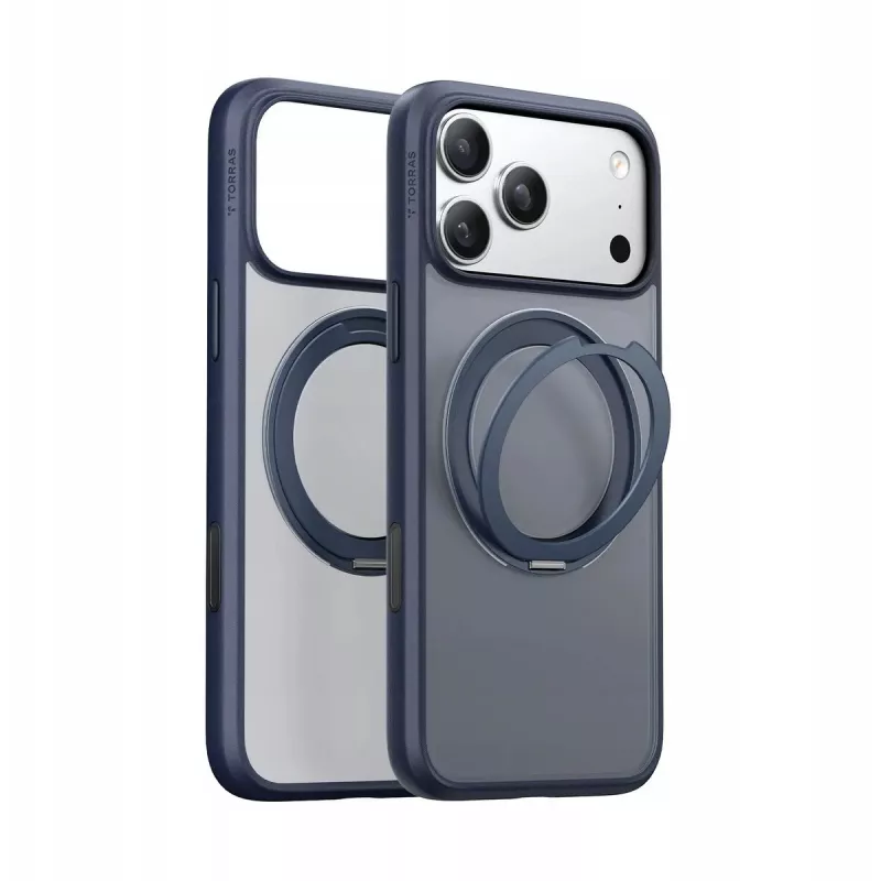 Apsauginis telefono dėklas Torras, skirtas iPhone 17 Pro — Pro Series, tamsiai mėlynas
