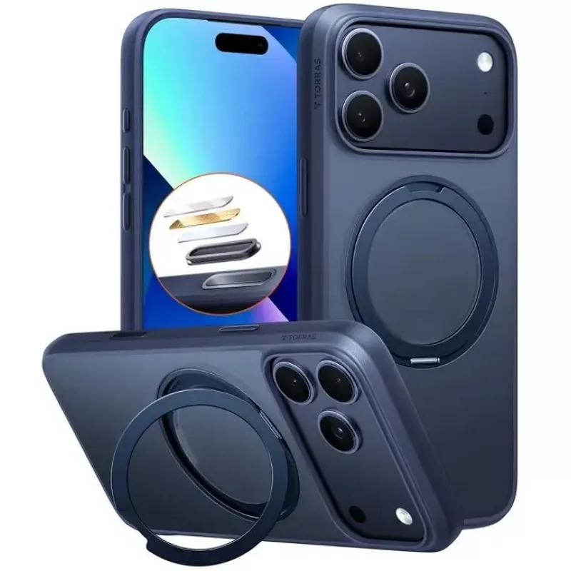 Torras Pro Series telefono dėklas, skirtas iPhone 17 Pro, tamsiai mėlynas