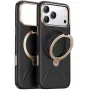 Telefono dėklas Torras Ostand Spin Vegskin Series, skirtas „iPhone 17 Pro Max“, juodas