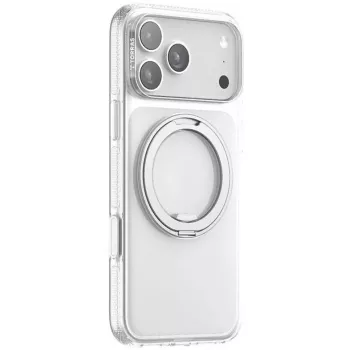 Torras Ostand R Fitness serijos telefono dėklas, skirtas iPhone 17 Pro Max, permatomas apsauginis dangtelis