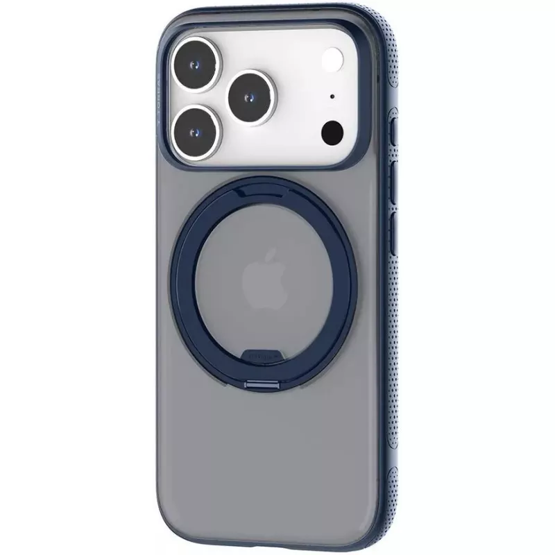 Apsauginis telefono dėklas Torras Fitness Series, skirtas iPhone 17 Pro — tamsiai mėlynas