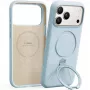 Telefono dėklas Torras Ostand Spin Softune Series, skirtas iPhone 17 Pro, Baby Blue spalvos