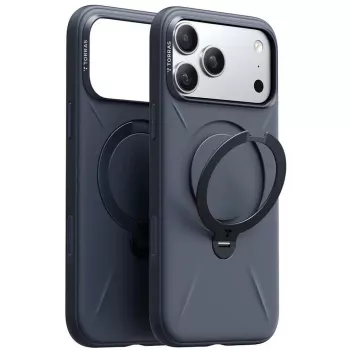 Torras Spin Softune serijos telefono dėklas, skirtas iPhone 17 Pro, tamsiai mėlynas, minkštas apsauginis dangtelis