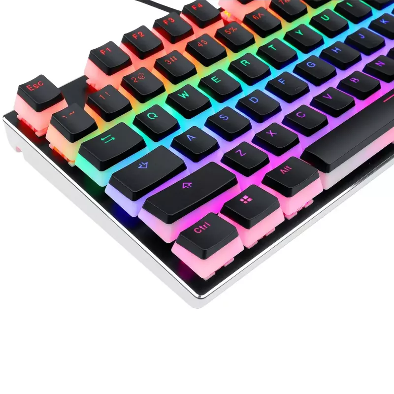Mechaninių klavišų dangtelių rinkinys REDRAGON A130 PBT Doubleshot — juoda