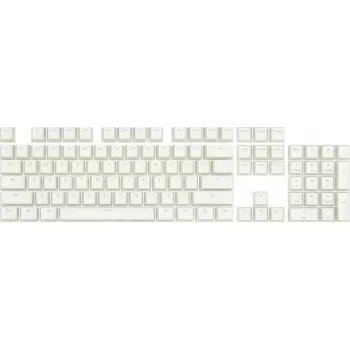 Klavišų dangtelių rinkinys REDRAGON A130 PBT Doubleshot White — pakaitiniai klavišų dangteliai, PBT medžiaga, „doubleshot“ legendos