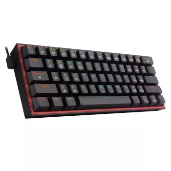 Klaviatūra REDRAGON FIZZ PRO K616-RGB B Žaidimų USB RF Belaidė Bluetooth QWERTY Juoda Raudona