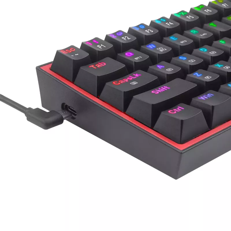 Klaviatūra REDRAGON FIZZ PRO K616-RGB B Žaidimų USB RF Belaidė Bluetooth QWERTY Juoda Raudona