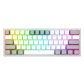 Mechaninė klaviatūra REDRAGON K617-RGB Fizz laidinė USB pilka balta