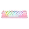 Mechaninė klaviatūra REDRAGON K617-Fizz RGB — laidinė USB, rožinė/baltas, 1,5 m laidas